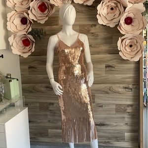 Lulus sequin rose gold size s dress